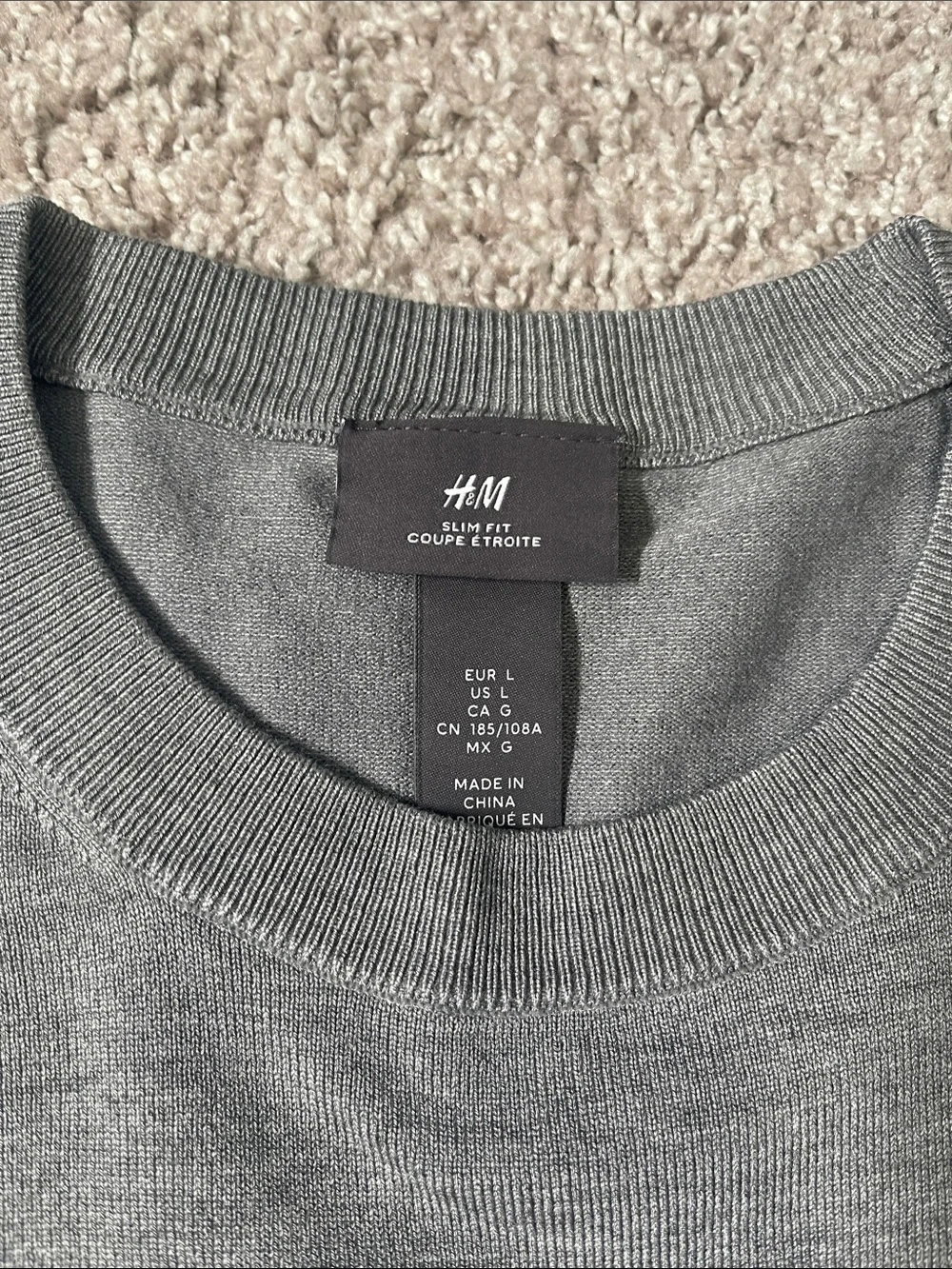 H&M Men's Crewneck Sweater - Heather Gray